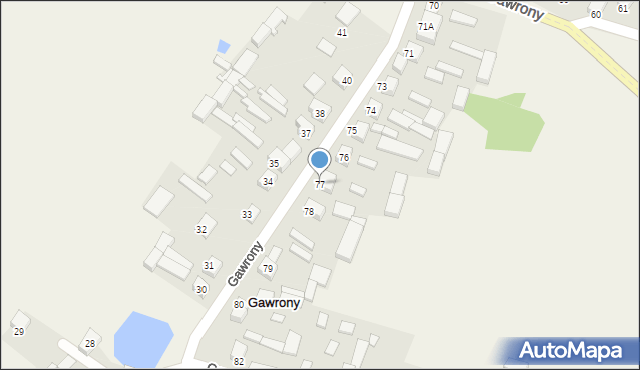 Gawrony, Gawrony, 77, mapa Gawrony