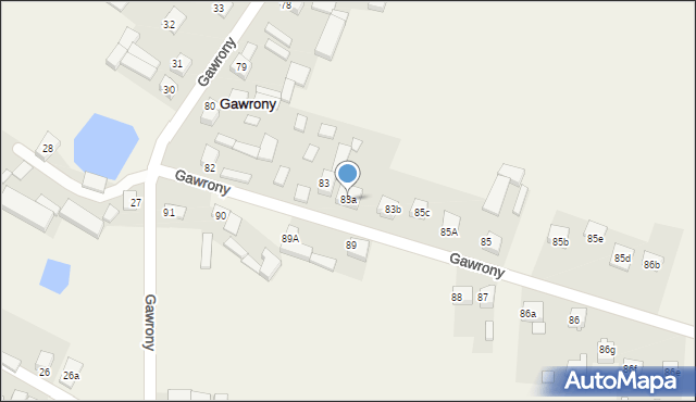Gawrony, Gawrony, 83a, mapa Gawrony
