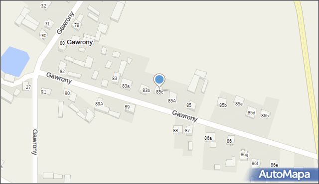 Gawrony, Gawrony, 85c, mapa Gawrony