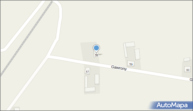 Gawrony, Gawrony, 58, mapa Gawrony