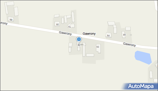 Gawrony, Gawrony, 62, mapa Gawrony