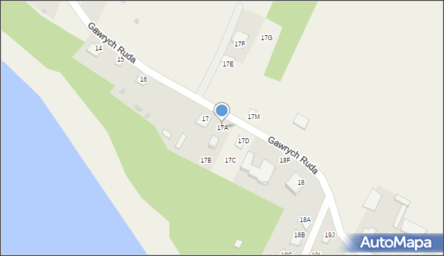 Gawrych Ruda, Gawrych Ruda, 17A, mapa Gawrych Ruda