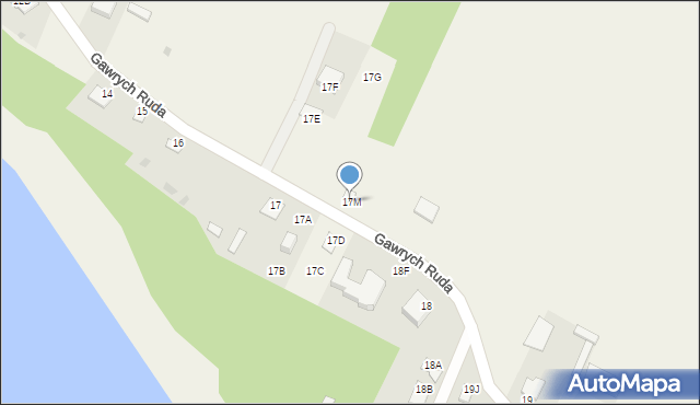 Gawrych Ruda, Gawrych Ruda, 17M, mapa Gawrych Ruda