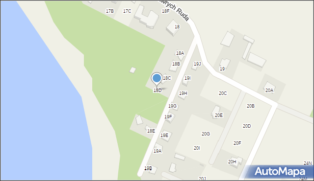Gawrych Ruda, Gawrych Ruda, 18D, mapa Gawrych Ruda