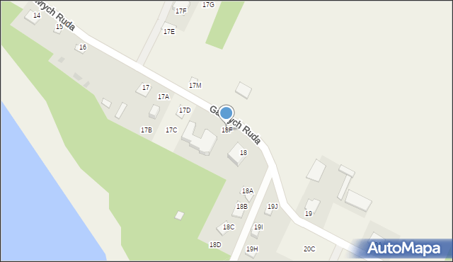 Gawrych Ruda, Gawrych Ruda, 18F, mapa Gawrych Ruda