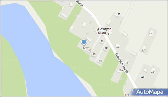 Gawrych Ruda, Gawrych Ruda, 8a, mapa Gawrych Ruda