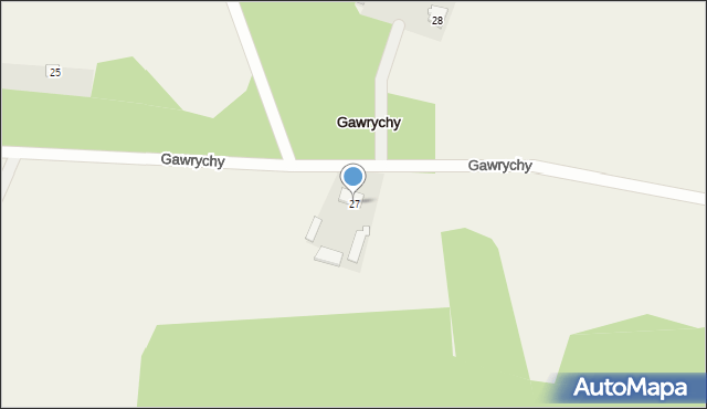 Gawrychy, Gawrychy, 27, mapa Gawrychy