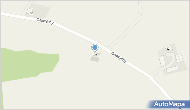 Gawrychy, Gawrychy, 32a, mapa Gawrychy