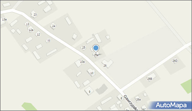 Gawrzyjałki, Gawrzyjałki, 25a, mapa Gawrzyjałki