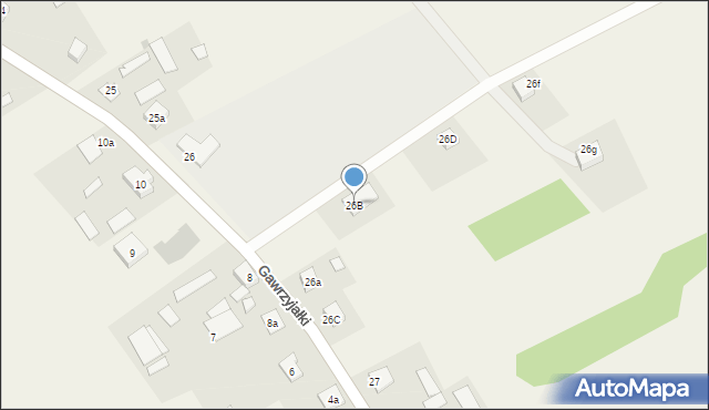 Gawrzyjałki, Gawrzyjałki, 26B, mapa Gawrzyjałki