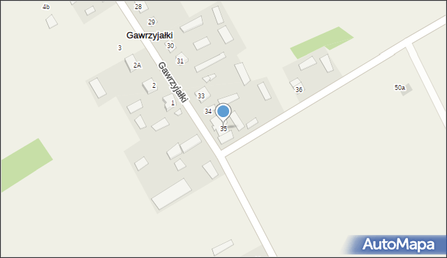 Gawrzyjałki, Gawrzyjałki, 35, mapa Gawrzyjałki