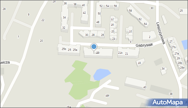 Gdańsk, Gabrysiak Aleksandry, 23a, mapa Gdańska