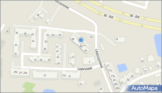 Gdańsk, Gabrysiak Aleksandry, 62, mapa Gdańska