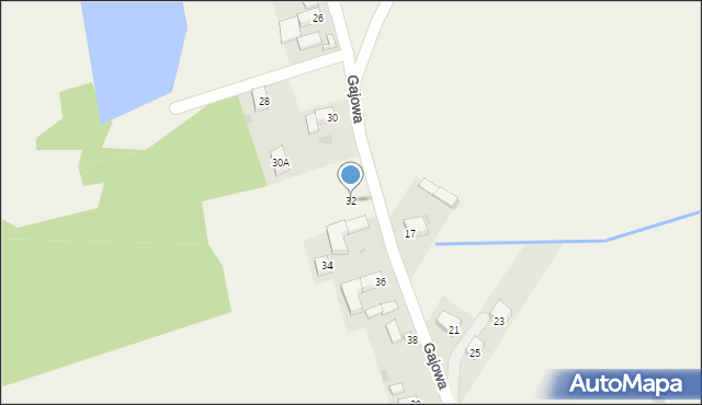 Gęsiniec, Gajowa, 32, mapa Gęsiniec