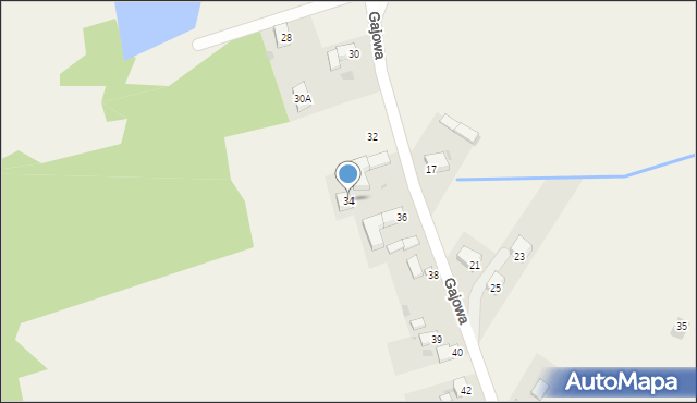 Gęsiniec, Gajowa, 34, mapa Gęsiniec