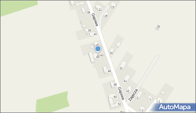 Gęsiniec, Gajowa, 44, mapa Gęsiniec