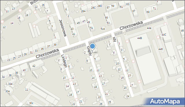 Gliwice, Gajdy Jana, 3, mapa Gliwic