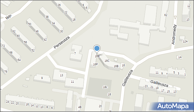 Głogów, Galileusza, 16E, mapa Głogów