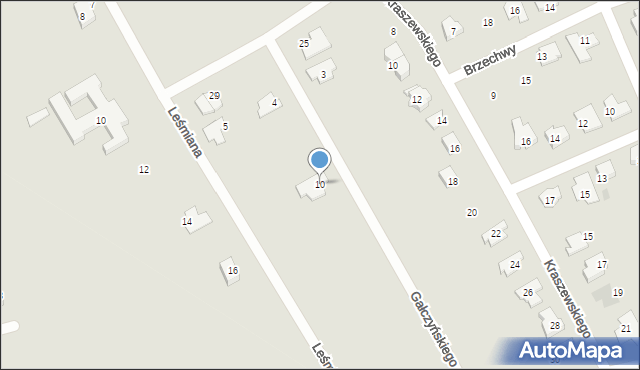 Gniezno, Gałczyńskiego Konstantego Ildefonsa, 10, mapa Gniezna