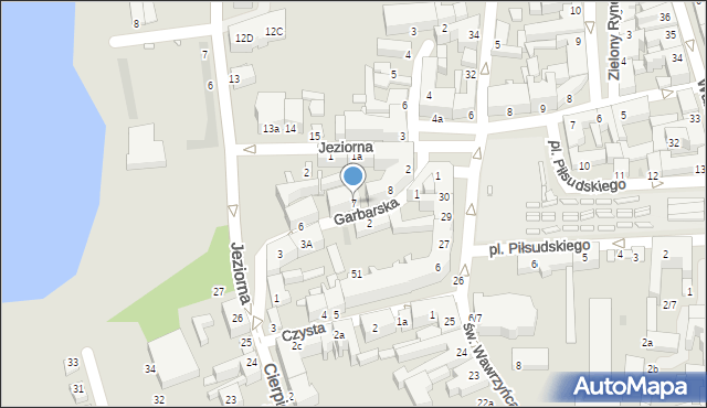 Gniezno, Garbarska, 7, mapa Gniezna