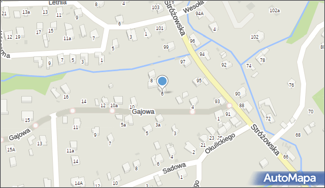 Gorlice, Gajowa, 6, mapa Gorlic