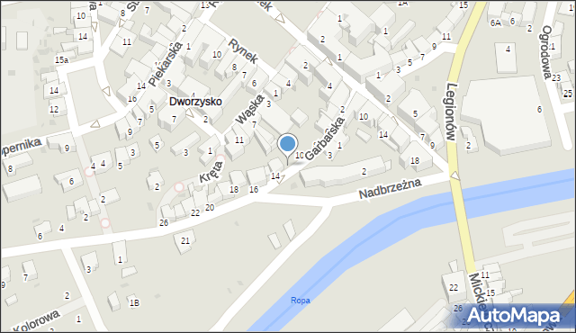 Gorlice, Garbarska, 12, mapa Gorlic