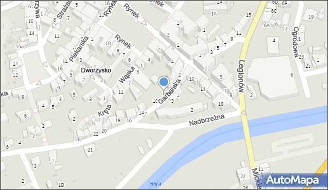 Gorlice, Garbarska, 8, mapa Gorlic
