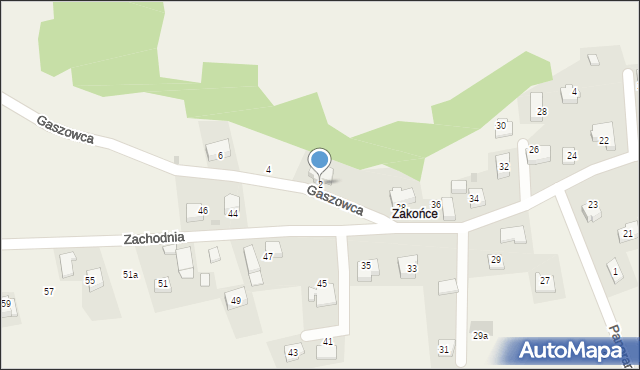 Górna Wieś, Gaszowca Piotra, 2, mapa Górna Wieś