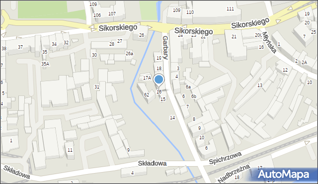 Gorzów Wielkopolski, Garbary, 16, mapa Gorzów Wielkopolski