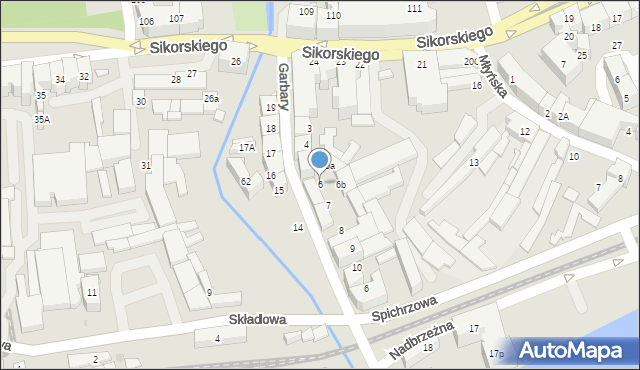 Gorzów Wielkopolski, Garbary, 6, mapa Gorzów Wielkopolski