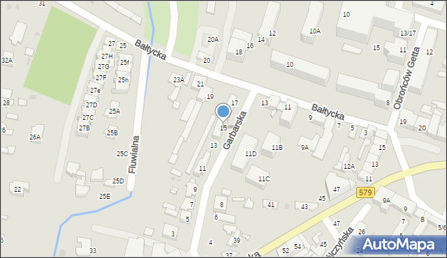Grodzisk Mazowiecki, Garbarska, 15, mapa Grodzisk Mazowiecki