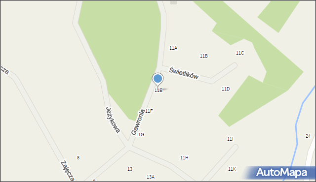 Gromadzin, Gawronia, 11E, mapa Gromadzin