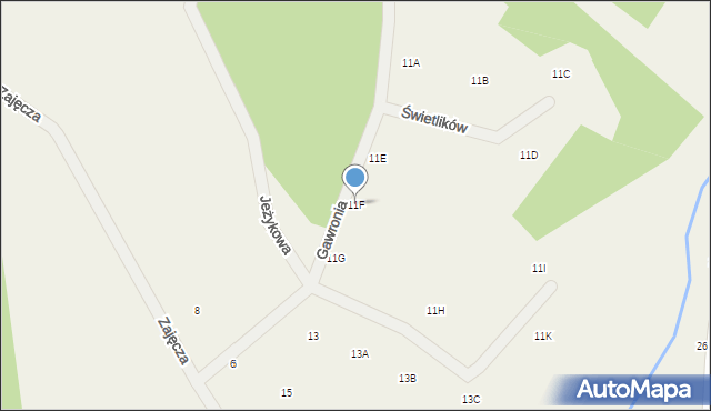 Gromadzin, Gawronia, 11F, mapa Gromadzin
