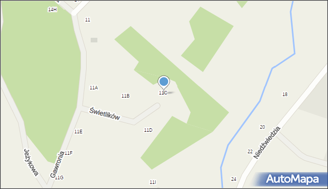 Gromadzin, Gawronia, 15b, mapa Gromadzin