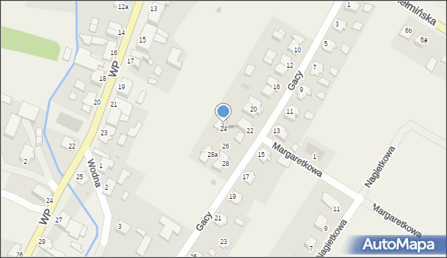 Gruczno, Gacy Leonarda, 24, mapa Gruczno