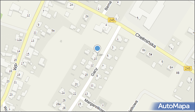 Gruczno, Gacy Leonarda, 8, mapa Gruczno