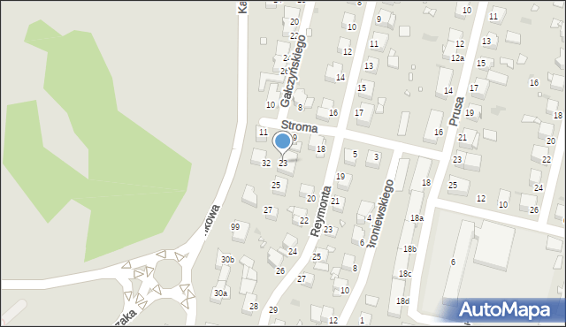 Grudziądz, Gałczyńskiego Konstantego Ildefonsa, 23, mapa Grudziądza