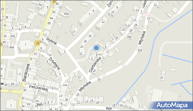 Gryfów Śląski, Garbarska, 3, mapa Gryfów Śląski