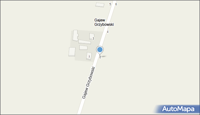 Grzybów Dolny, Gajew Grzybowski, 2, mapa Grzybów Dolny