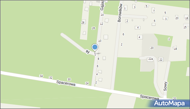 Iły, Gąski, 1, mapa Iły