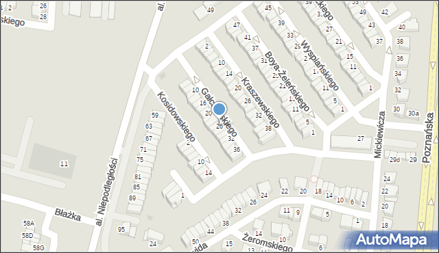 Inowrocław, Gałczyńskiego Konstantego Ildefonsa, 26, mapa Inowrocławia