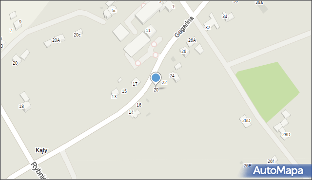 Jastrzębie-Zdrój, Gagarina, 20, mapa Jastrzębie-Zdrój