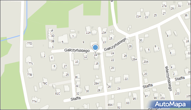 Jastrzębie-Zdrój, Gałczyńskiego Konstantego Ildefonsa, 14, mapa Jastrzębie-Zdrój