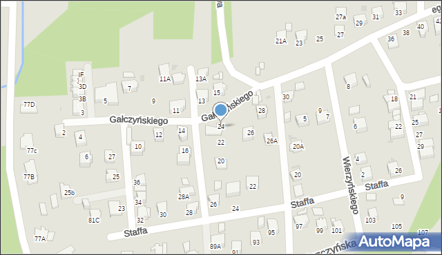 Jastrzębie-Zdrój, Gałczyńskiego Konstantego Ildefonsa, 24, mapa Jastrzębie-Zdrój