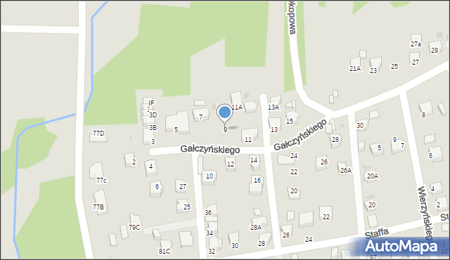 Jastrzębie-Zdrój, Gałczyńskiego Konstantego Ildefonsa, 9, mapa Jastrzębie-Zdrój