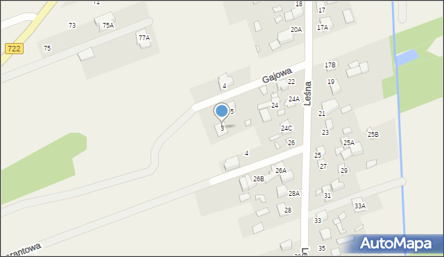 Jazgarzew, Gajowa, 3, mapa Jazgarzew