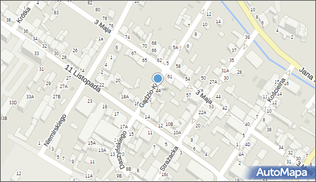 Jędrzejów, Gądzio-Kosa S., mjr. AK, 4A, mapa Jędrzejów