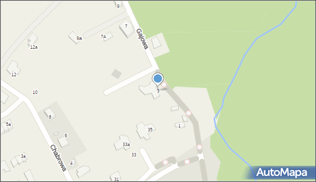 Jeżów Sudecki, Gajowa, 3, mapa Jeżów Sudecki