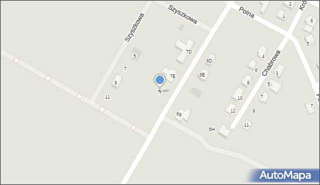 Kaczory, Gajowa, 7f, mapa Kaczory