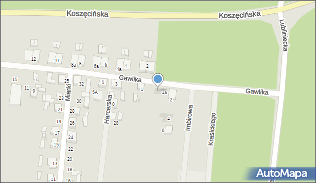 Kalety, Gawlika, 1b, mapa Kalety